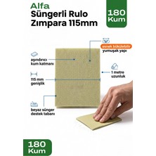 Uniflex 115 mm Alfa Süngerli Rulo Zımpara 180 Kum 1 Metre Esnek Destek Tabanlı