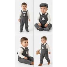 DMR Elegance 0/18 Ay Kasketli 3 Parça Salopet Bebek Takımı