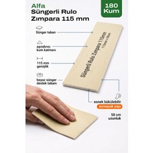 Uniflex 115 mm Alfa Süngerli Rulo Zımpara 180 Kum 50 cm Esnek Destek Tabanlı