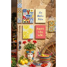Mess Negozio La Dolce Vita Tablo 4lu Set, 70X30,3MM, Mess