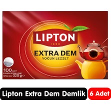 Lipton Extra Dem Demlik Poşet Siyah Çay 100 Adet 6 Paket