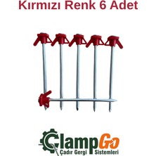 ClampGo Sert Zemin Çadır-Tente-Tarp Kazığı 8 mm Kalınlığında 21 cm Uzunluğunda 6 Adet