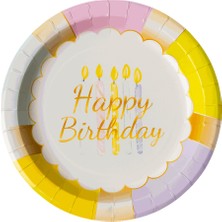 Naturware Birthday Kağıt Tabak 26 cm 12'li Paket