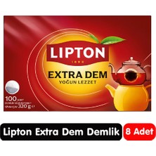 Lipton Extra Dem Demlik Poşet Siyah Çay 100 Adet 8 Paket