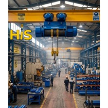 Shun 10 Ton 9 Metre Kılavuzlu 4 Hareketli Ağır Sanayi Tipi Elektrikli Halatlı Vinç (380V)