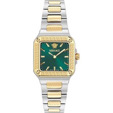 Versace VRSCVE5G00326 Greca Edge Altın Rengi Metalik Gri Çelik Kadın Kol Saati