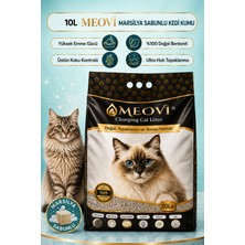 Meovi Marsilya Sabun Kokulu Ince Taneli Ultra Topaklaşan Tozsuz Premium Kedi Kumu 10 Lt.