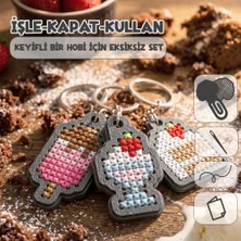 Etamina Tatlı Figürlü Kanaviçe Anahtarlık Kiti