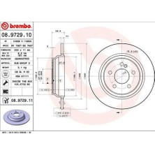 Brembo 08972911 Fren Diski Arka Mercedes S Class W220 98 05 2204230112