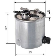 Bosch F026402072 Yakıt Filtresi Dacia Logan Logan Mcv Jimny 1.5dcı 1541084A51