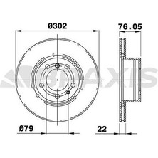 Braxis AD0980 Ön Fren Diski Bmw E34 E31 DF2556