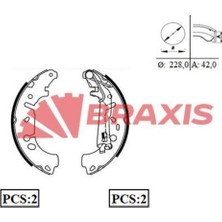 Braxis AC0072 Arka Fren Balatası Pabuç Grande Punto Linea Fiorino 1.3 Jtd Multijet Grande Punto Line