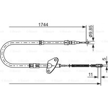 Bosch 1987477122 Fren Teli 1744 mm