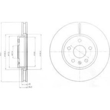 Delphi BG4189 Fren Diski Ön 321 mm 17 Jant 5 Delik Insignia 1.4 1.6 1.8 2.0 Cdtı 08 10 13501308
