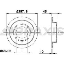 Braxis AE0262 Arka Fren Disk Aynası Düz Primera P10 P11 9602 1.6 2.0 Almera Iı 1.5 0006 258×3 105031