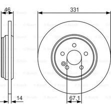 Bosch 0986479S12 Fren Diski Arka Mercedes ml Class W163 9804 1634230012