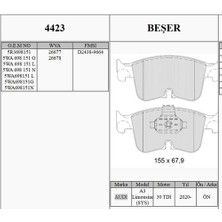 Beşer Beser 4423 Fren Balatası Ön Wva 26677 26678 Caddy V Golf VIII 20> Audi A3 19>