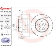 Brembo 08917511 Fren Diski Arka Mercedes E Class W210 S210 A2104230512