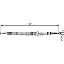 Bosch 1987477968 Fren Teli Sağ 1511 mm