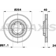 Braxis AE0417 Ön Fren Disk Aynası Havalı Hyundai Stare2.5 Tcı 97 01 581294A100