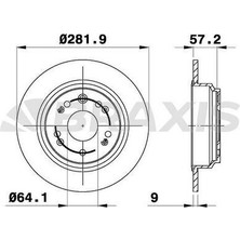 Braxis AE0609 Arka Fren Aynası Havalı Honda Accord 2.2 2.4 Ctdı 03 08 S2000 00> (282×5) 42510-SZ3-90