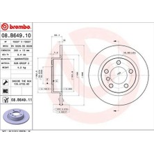 Brembo 08B64910 Fren Diski Arka Standard Mini 9811539