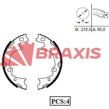 Braxis AC0082 Arka Fren Balatası Pabuç Starex Kamyonet Libero 2004> 5830547A00