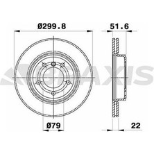 Braxis AE0110 Fren Diski Ön Havalı Bmw E46 99>03 1164539