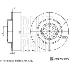 Blue Print ADBP430190 Fren Diski Mg Zs Zs 10266049