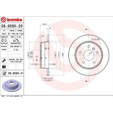 Brembo 08958021 Fren Diski Arka Mercedes W168 W414 A1684230212