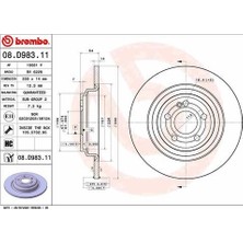 Brembo 08D98311 Fren Diski Arka Mercedes Gle Class V167 18 21 1674238700