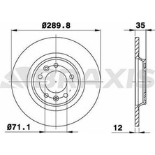 Braxis AE0115 Arka Fren Disk Aynası Psa 508 C5 607 Rcz 1.6 Hdı 50043875