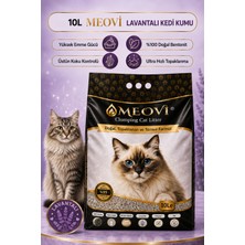 Meovi Lavanta Kokulu Ince Taneli Ultra Topaklaşan Tozsuz Premium Kedi Kumu 10 Lt.