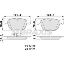 Braxis AA0183 Fren Balatası Ön Bmw E70 E71 F15 F85 F16 F85 2413038