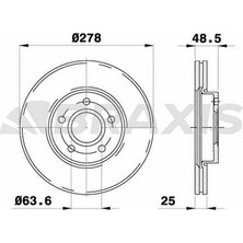 Braxis AE0022 Ön Fren Disk Aynası Focus Iıı 1.6eco 1.6tdcı Focus Iı 04 > Focus Iı C MA03>07 C MA07 >