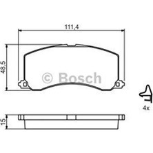 Bosch 0986424465 Ön Balata Baleno 95 02 5510261G62