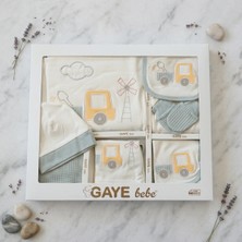 Gaye Bebe Pamuklu 10'lu Hastane Çıkışı Bebek Seti – Nakışlı Bebek Battaniyeli Zıbın Takımı