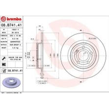 Brembo 08B74141 Fren Diski Arka Mercedes Slk Class R172 11 A0004231612