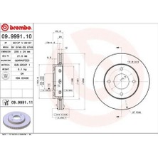 Brembo 09999111 Fren Diski Ön Uv Coated Mitsubishi 1050322