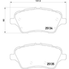 Brembo P24151 Ön Fren Balatası Transit Tourneo Courier 14 B Max 14 1751951