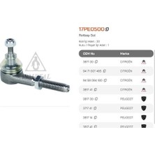 Asmetal 17PE0500 Rotbaşı Sol P106 P206 P307 C4 Ax Saxo Xantia 96> Dfm Succe 1.6 16V 09 10 3B1837016C