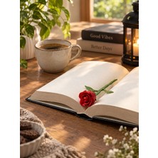 Filkorium3D Gül Motifli Kitap Ayracı - Dekoratif Kitap Ayraç - Hediyelik Gül Şeklinde Kitap Ayracı - Okul Kırtasiye Ürünü - Çiçek Kitap Ayracı