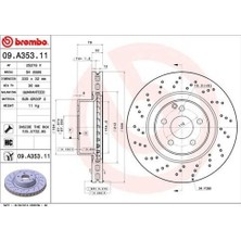 Brembo 09A35311 Fren Diski Ön Mercedes S Class W220 98 05 2204212512