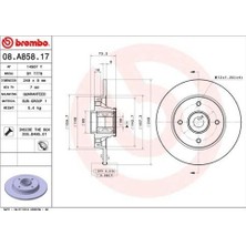 Brembo 08A85817 Fren Diski Arka Rulmanlı Peugeot 308 1.4 1.6 Hdı 2.0 Hdı 07 22316853449