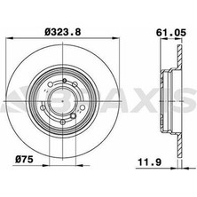 Braxis AE0538 Fren Diski Arka Bmw E37 34211157953