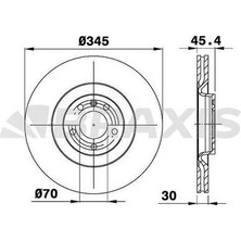 Braxis AD0010 Ön Fren Disk Aynası Havalı Vectra C 2.8 V6 Turbo 08 05> Signum 2.8 V6 Turbo 08 05> 320