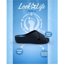 Look Life Kadın Siyah Jelly Cool Halluks Valgus Ortopedik Terlik - Anneler Günü Hediyesi