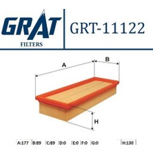 Grat 11122 Hava Filtresi Clio 97 P106 306 Zx Xsara 87-72070-050