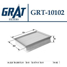 Grat 10102 Hava Filtresi Doblo 1.6 Mjtd 10>-G.punto Punto 1.4 16V 1.6 Mjtd 1.9 Mjtd 07>-Lınea 1.4 T