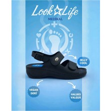 Look Life Kadın Siyah Jelly Cool Halluks Valgus Ortopedik Terlik - Anneler Günü Hediyesi